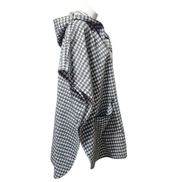 Hatch hooded knit wrap poncho houndstooth pockets one size maternity - Picture 6 of 7